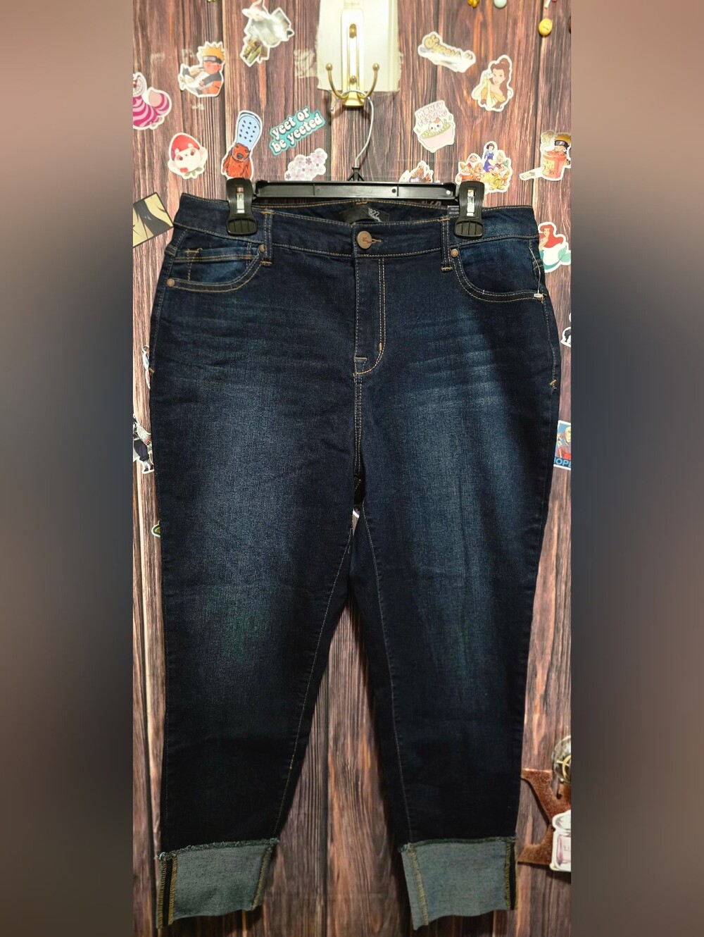1822 Denim Crop Skinny Jeans Blue Size 16W Like New